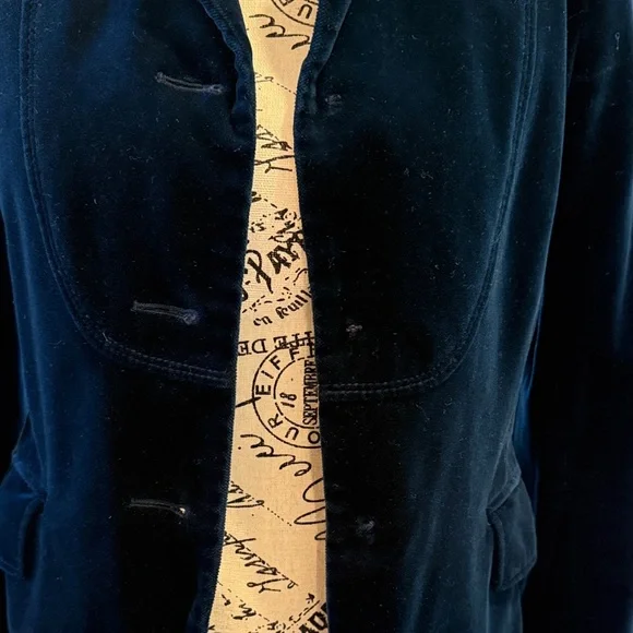 J. Crew Navy Velvet Women's Blazer - Picture 3 of 11